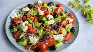 طرز تهیه سالاد یونانی