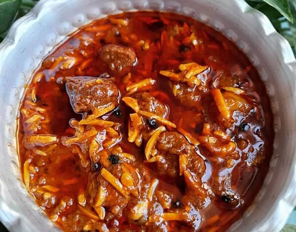 طرز تهیه خورشت خلال کرمانشاهی