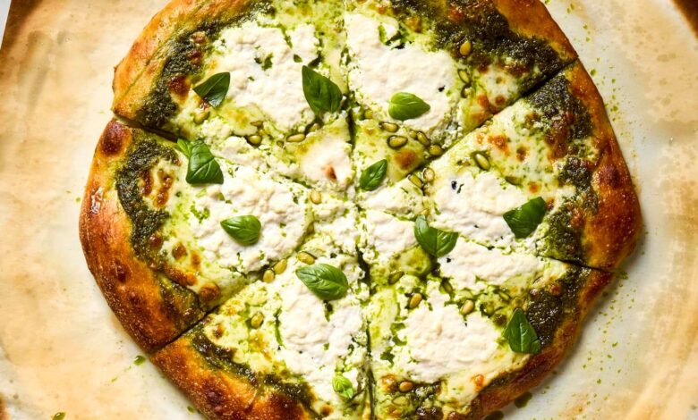 طرز تهیه پیتزا پستو