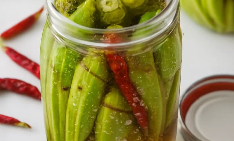 طرز تهیه ترشی بامیه